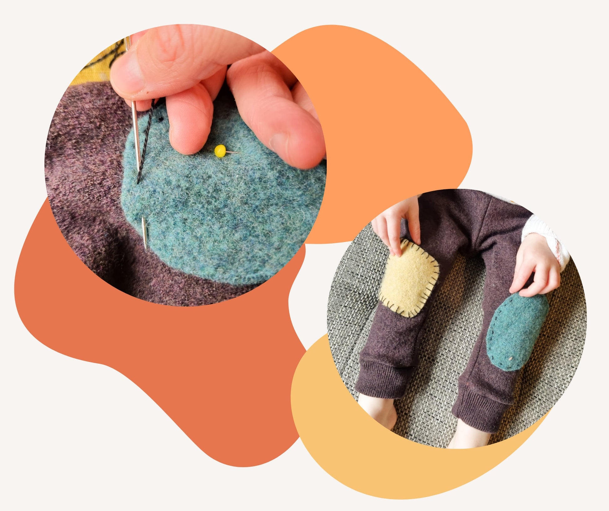 Repair and protect clothes with patches - instructions and templates as digital download in ENGLISH
