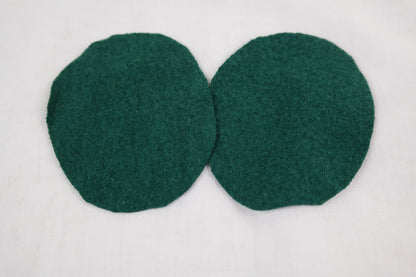 1 Paar Wollwalk Flicken Patches Upcycling-Wolle zum Wollkleidung reparieren in Dunkelgrün Oval-Form