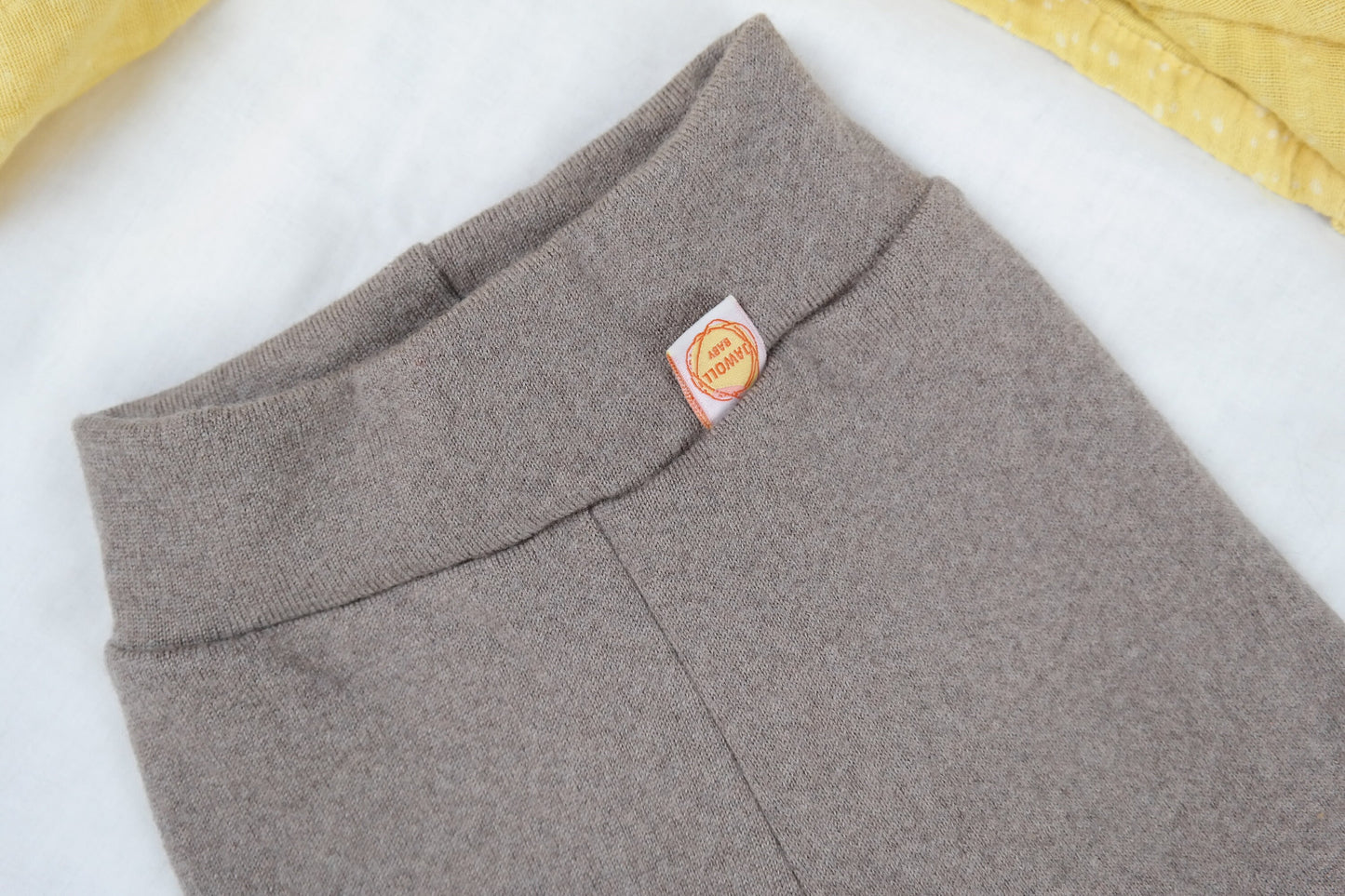 Mitwachs-Hose für Babys 74/80 aus Upcycling-Wolle in Sand Beige