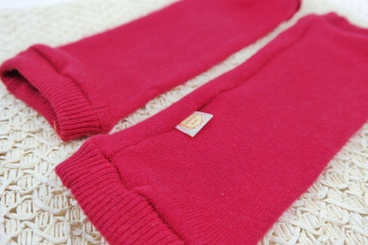 Stulpen für Kleinkinder aus Upcycling Seide & Kaschmir in Rot