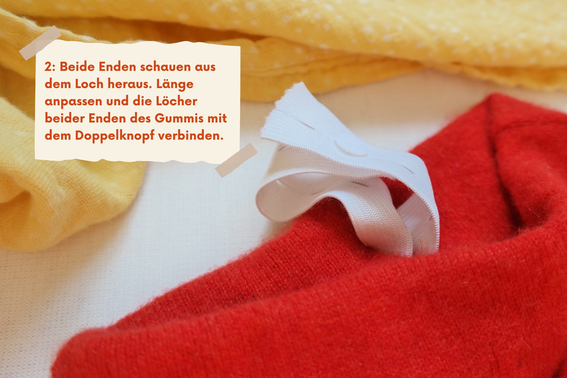 Bündchengummi Knopfgummi für verstellbares Bauchbündchen für Jawoll Baby Hosen 60cm
