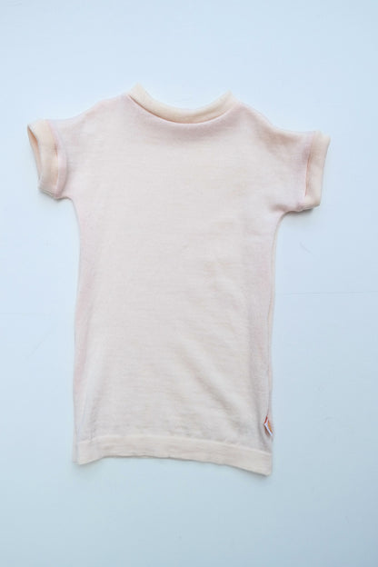 Unisex-Kleid Longshirt 86/92 aus 100% Upcycling Wolle in Cremeweiß