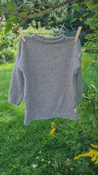 Sweater for babies toddlers 74/80 made of upcycled cashmere in peach-orange