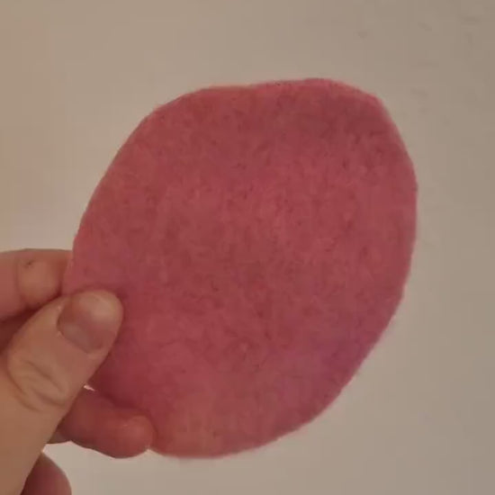 1 Paar Wollwalk Flicken Patches Upcycling-Wolle zum Wollkleidung reparieren in Rosa Oval-Form