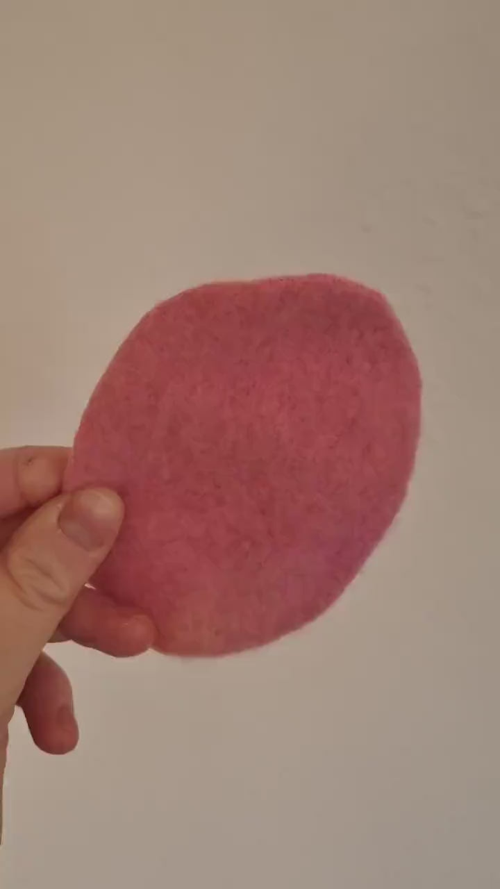 1 Paar Wollwalk Flicken Patches Upcycling-Wolle zum Wollkleidung reparieren in Rosa Oval-Form