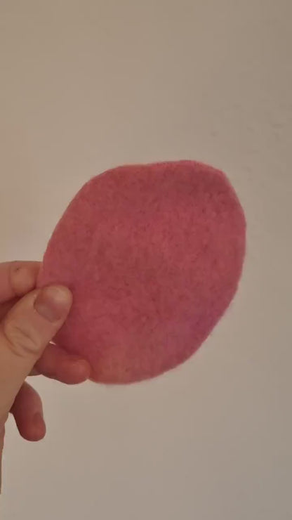 1 Paar Wollwalk Flicken Patches Upcycling-Wolle zum Wollkleidung reparieren in Rosa Oval-Form