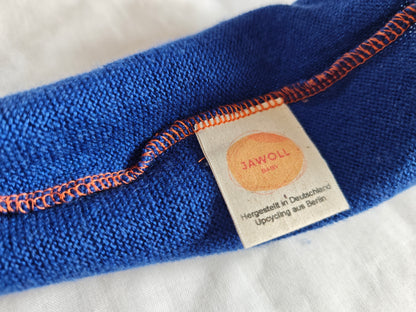 Toddler cuffs made from upcycled silk &amp; cashmere in blue