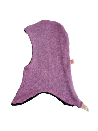 Wende-Schlupfmütze für Babys KU 43 - 48 aus Upcycling Seide & Kaschmir Rosa und Dunkelblau