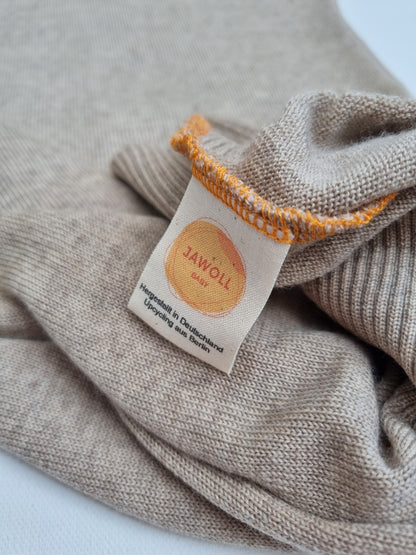 Unisex-Kleid Longshirt 110/116 aus 100% Upcycling Merinowolle in Beige
