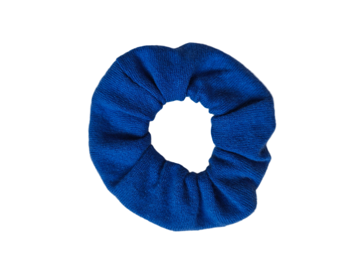 Scrunchie Haargummi aus Upcycling Kaschmir für Kinder und Erwachsene in Blau