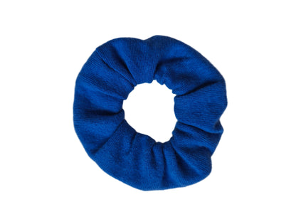 Scrunchie Haargummi aus Upcycling Kaschmir für Kinder und Erwachsene in Blau