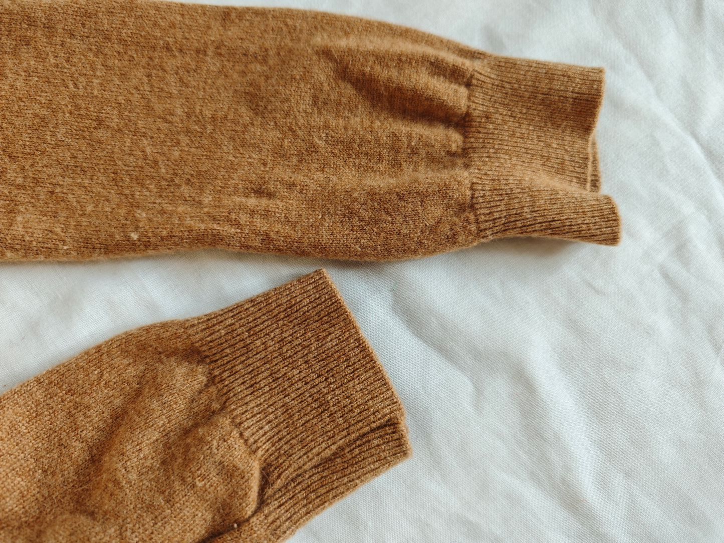 Leggings Kleinkinder 110/116 aus 100% Upcycling Kaschmir in Karamellbraun