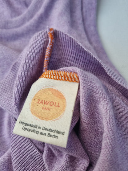 Oberteil Tanktop Pullunder Unterhemd 86/92 aus Upcycling-Seide-Mix in Pastell-Lila Flieder