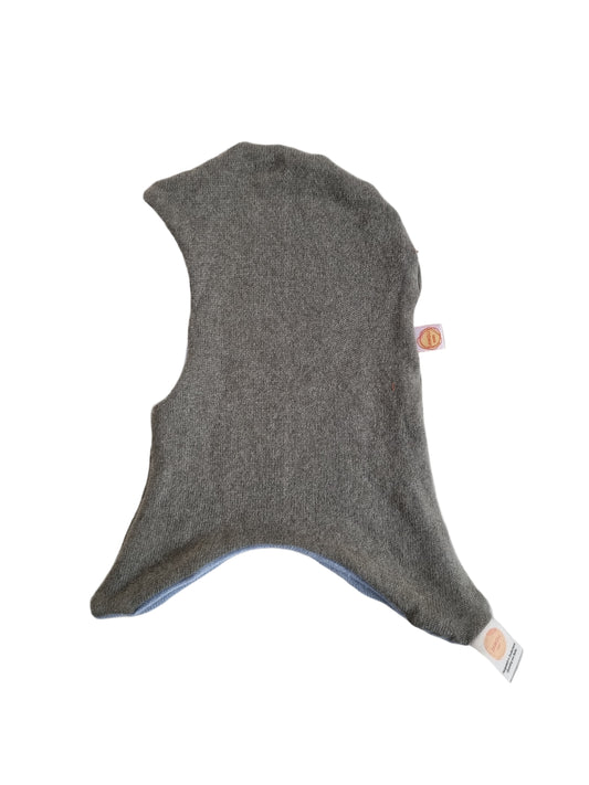 Wende-Schlupfmütze für Babys KU 43 - 48 aus Upcycling Seide & Kaschmir Olivgrün und Hellblau