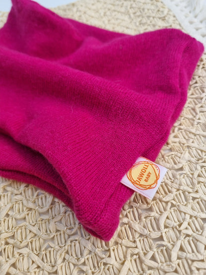 Loop for babies, toddlers &amp; children made from upcycled cashmere in pink