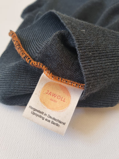 Oberteil Tanktop Pullunder Unterhemd 86/92 aus 100% Upcycling-Wolle in Dunkelgrün