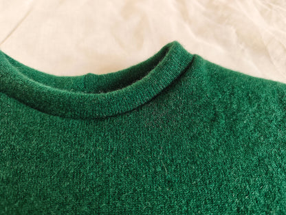 Pullover für Kleinkinder Kinder 110/116 aus 100% Upcycling Kaschmir in Smaragdgrün
