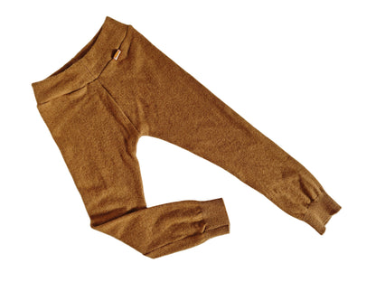 Leggings Kleinkinder 110/116 aus 100% Upcycling Kaschmir in Karamellbraun