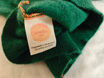 Pullover für Kleinkinder Kinder 110/116 aus 100% Upcycling Kaschmir in Smaragdgrün