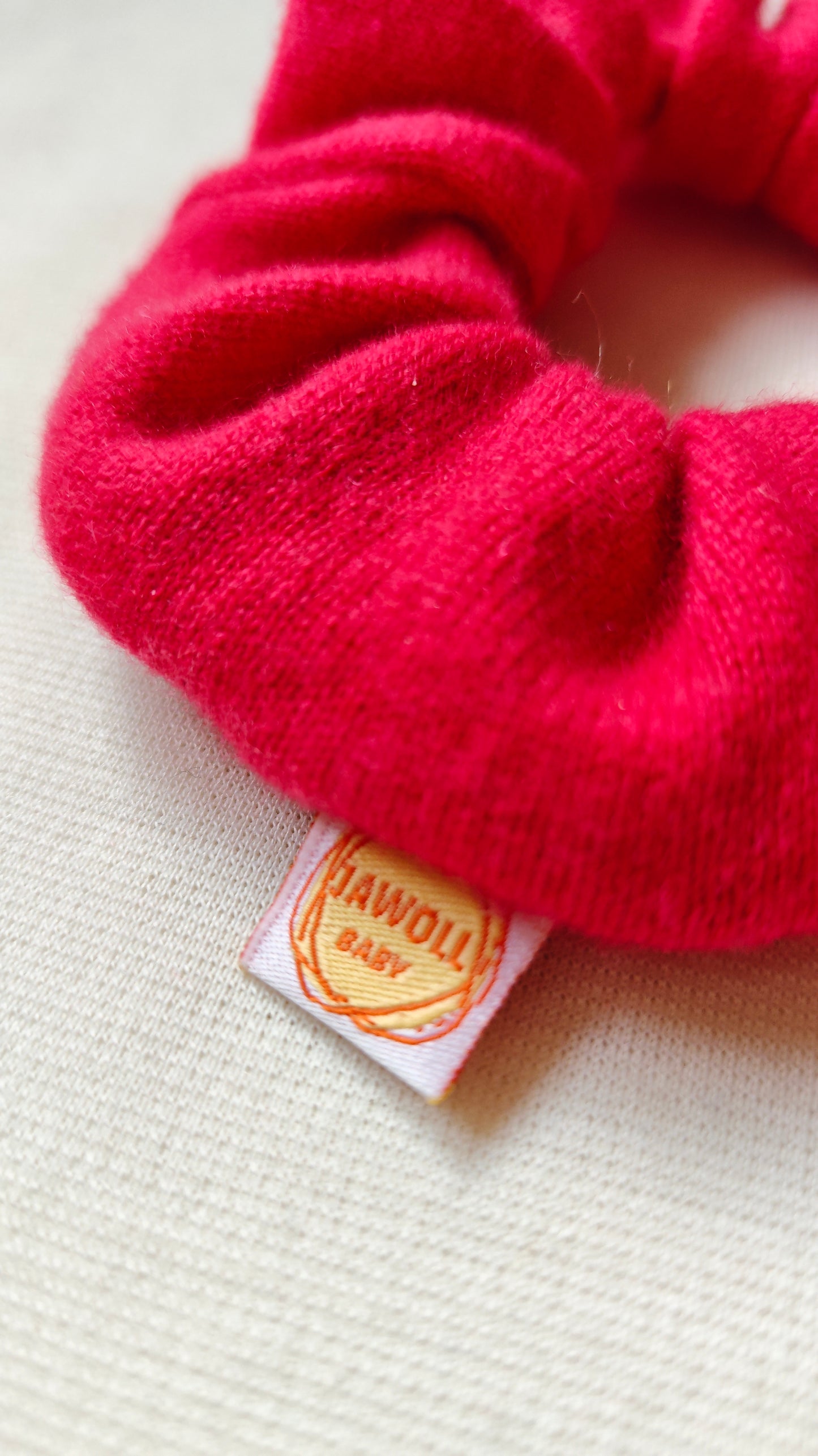 Scrunchie Haargummi aus Upcycling Kaschmir für Kinder und Erwachsene in Pink