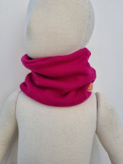 Loop for babies, toddlers &amp; children made from upcycled cashmere in pink
